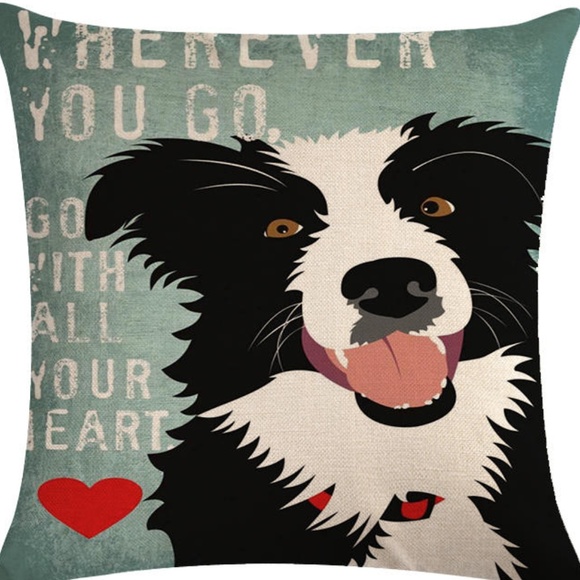 Other - Pillow Cover- NEW-Border Collie Dog Love